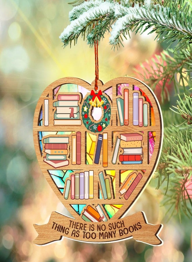 TSIMPLE Book Ornament for Christmas Tree 2025 - Book Lovers Gifts - Suncatcher Ornament for Book Lovers for Book Lovers - Book Club, Bookworms, Librarian, Reader Christmas Ornament - Image 2